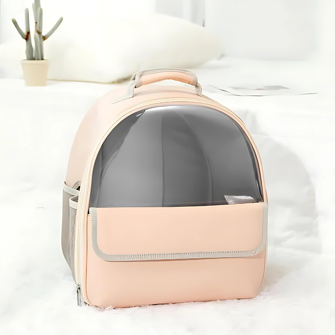 Pet Transparent Space Bag – Stylish & Breathable Carrier for Cats & Small Dogs