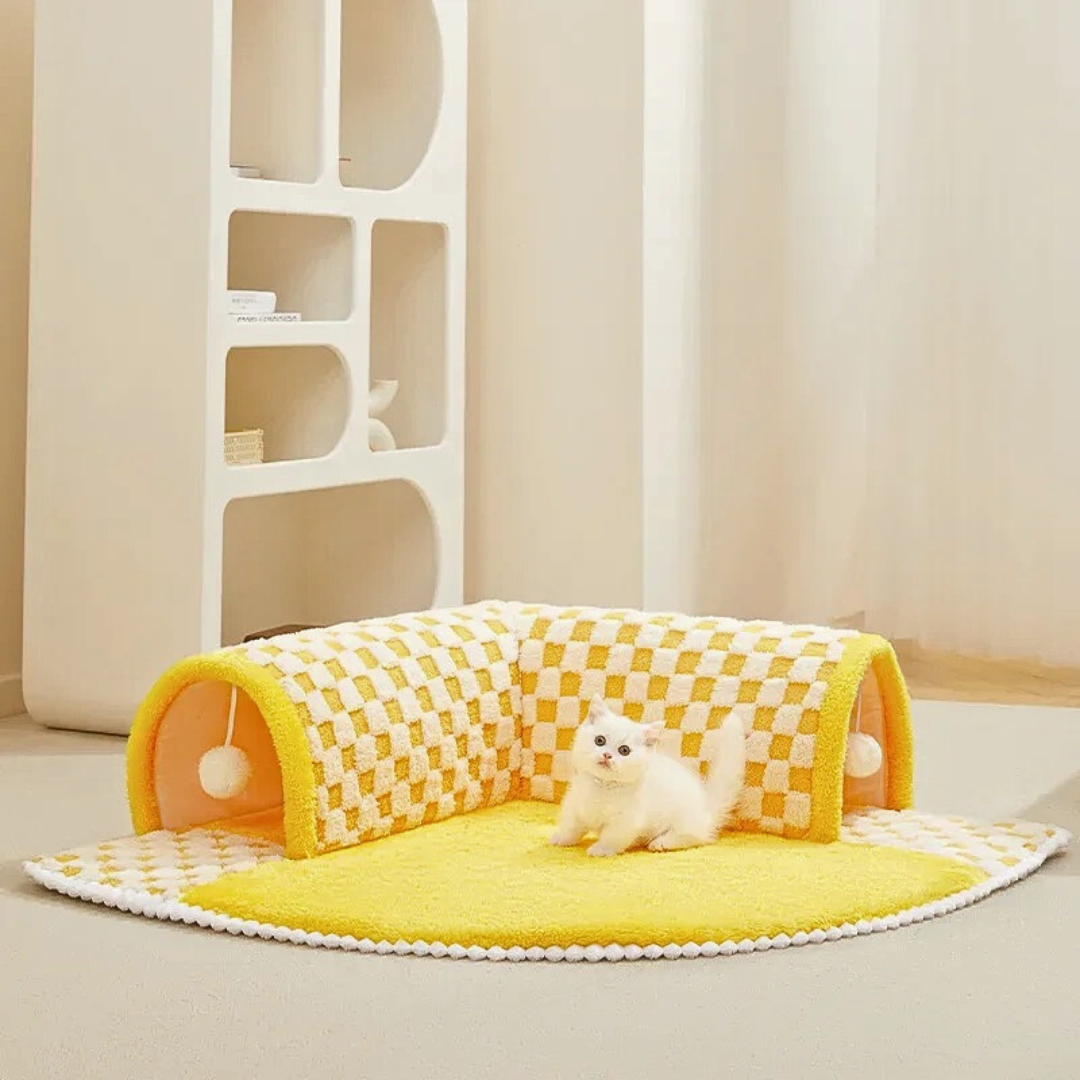 Cat Tunnel Bed – Cozy Play and Rest Space for Cats and Small Dogs
