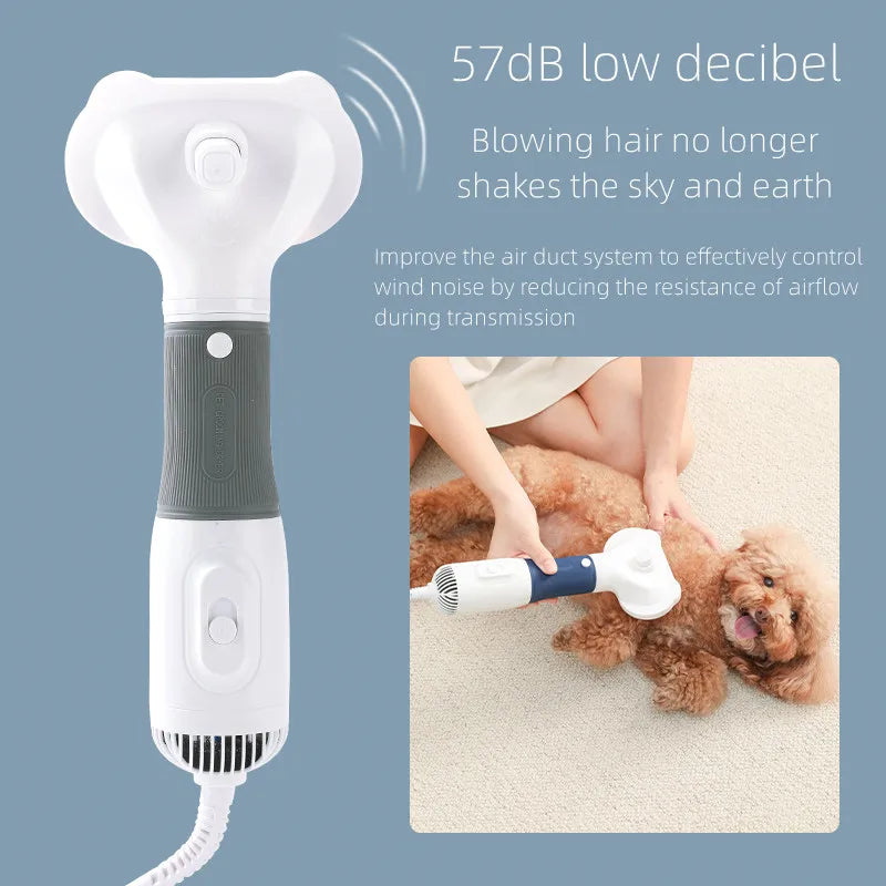 3-in-1 Pet Hair Dryer & Grooming Brush