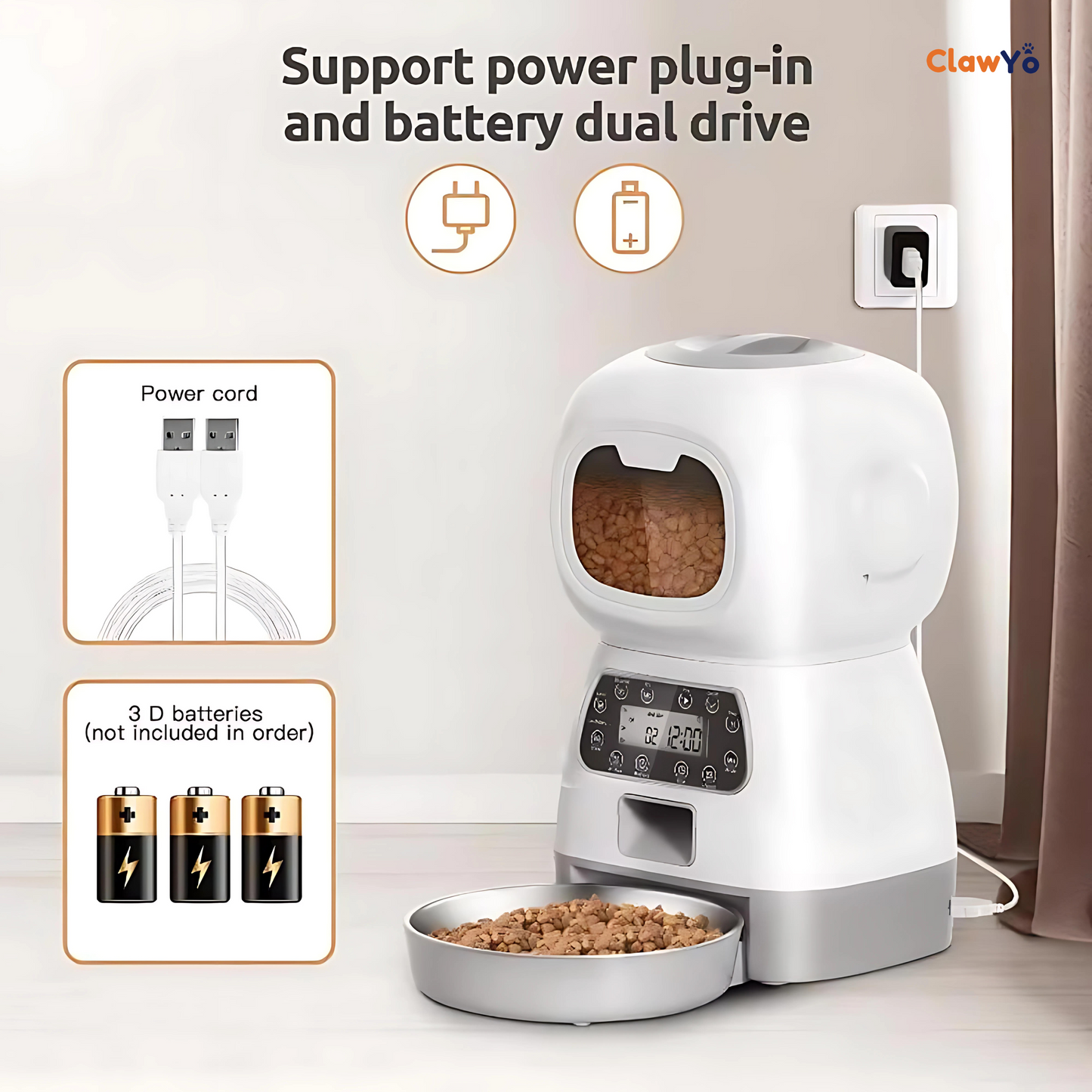 Smart Automatic Pet Feeder with WiFi & Voice Control