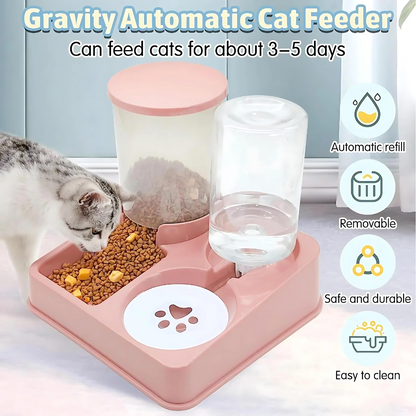 2-in-1 Automatic Cat Feeder & Water Dispenser